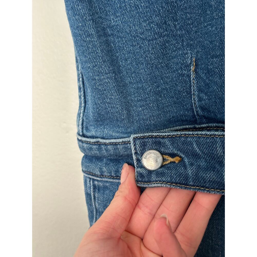 Outerknown Small Denim Vintage Style Jean Romper Collared Button Down Blue - Picture 7 of 7